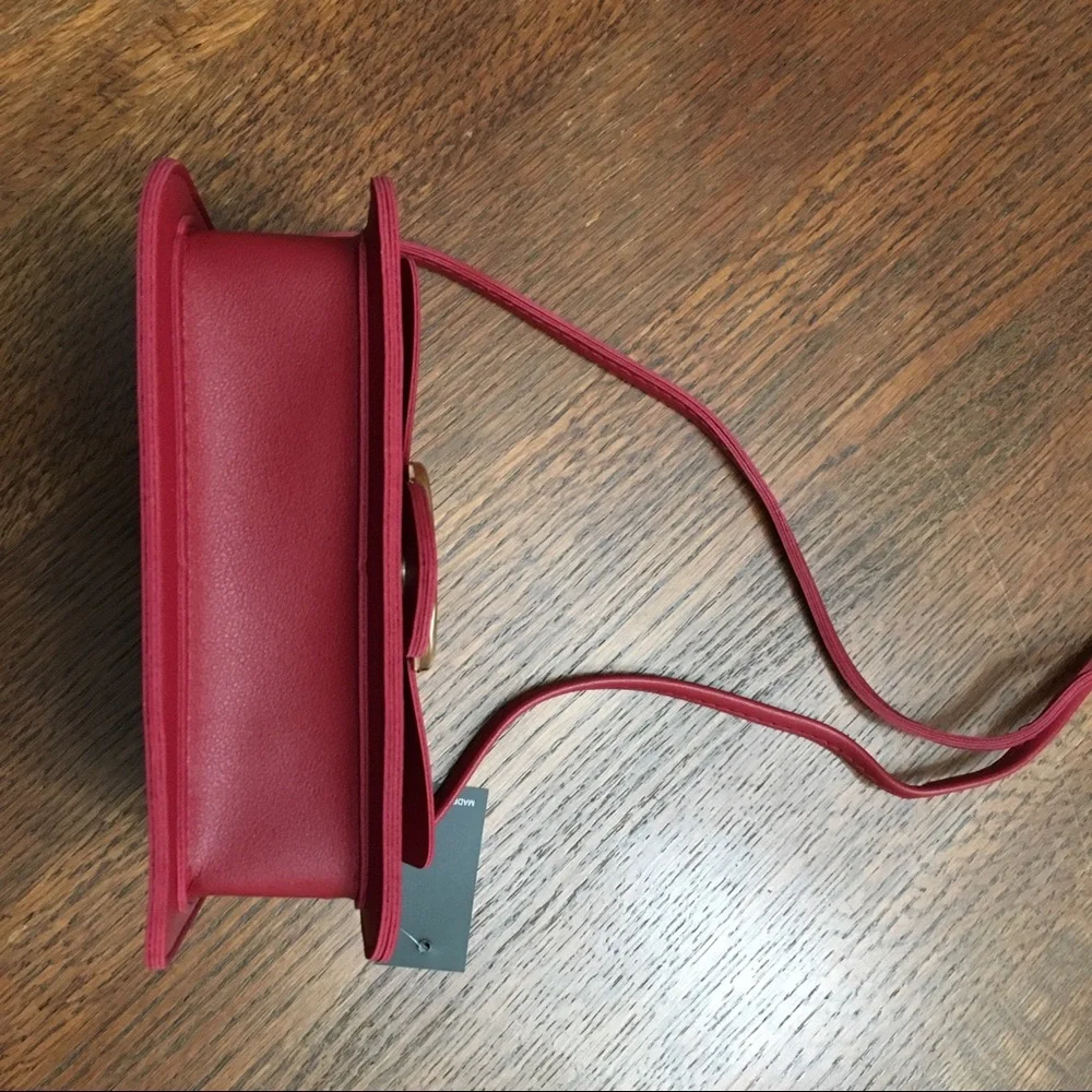 🔴 Small Dark Red Crossbody Shoulder Bag